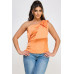 One Shoulder Bow Tie Detail Fitted Top