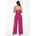 Mesh Insert Cup Wide Leg Jumpsuit