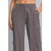 Full-length Tencel Pants With Cargo Pockets