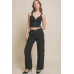 Full-length Tencel Pants With Cargo Pockets