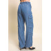 Full-length Tencel Pants With Cargo Pockets