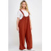 French Terry Wide Leg Jumpsuit Overalls