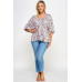 Floral V-neck Babydoll Balloon Slv Top