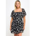 Plus Size Floral Chiffon Dress