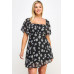 Plus Size Floral Chiffon Dress