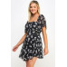 Plus Size Floral Chiffon Dress
