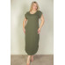 Plus Size Hidden Pocket Batwing Sleeve V Neck Long Dress