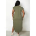Plus Size Hidden Pocket Batwing Sleeve V Neck Long Dress