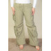 Plus Size Flap Pockets Drawstring Ruched Parachute Pants