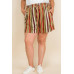 Plus Size Snake Skin Casual Shorts