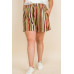 Plus Size Snake Skin Casual Shorts