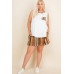 Plus Size Snake Skin Casual Shorts
