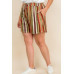 Plus Size Snake Skin Casual Shorts