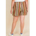Plus Size Snake Skin Casual Shorts