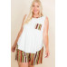 Plus Size Solid Sleeveless French Terry Tank Top