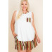 Plus Size Solid Sleeveless French Terry Tank Top