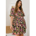 Plus Floral Printed Center Tie-back Mini Dress