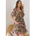 Plus Floral Printed Center Tie-back Mini Dress