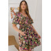 Plus Floral Printed Center Tie-back Mini Dress