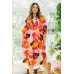 Plus Floral Print Square Neckline Midi Dress