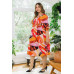 Plus Floral Print Square Neckline Midi Dress