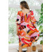 Plus Floral Print Square Neckline Midi Dress