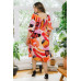 Plus Floral Print Square Neckline Midi Dress