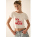 My Own Muse Vintage Wash Cropped Graphic Tee