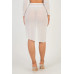 Sexy Sheer Mesh Drawstring Ruched Skirt