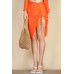 Sexy Sheer Mesh Drawstring Ruched Skirt