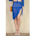Sexy Sheer Mesh Drawstring Ruched Skirt