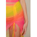 Sexy Sheer Mesh Drawstring Ruched Skirt