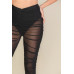 Ruched Poly Mesh Leggings