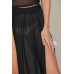 High Split Mesh Sheer Maxi Skirt