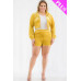 Plus Size Velour Crop Zip Up Hoodie And Shorts Set