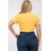 Plus Size Ribbed Short Sleeve Bodysuit