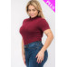 Plus Size Ribbed Short Sleeve Bodysuit