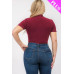 Plus Size Ribbed Short Sleeve Bodysuit