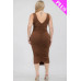 Plus Size Square Neck Ruched Bodycon Midi Dress
