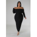 Off Shoulders Stretch Dress