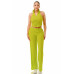 Crinkle Wide Pants Set Zipper