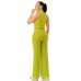 Crinkle Wide Pants Set Zipper