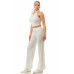 Crinkle Wide Pants Set Zipper