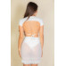 Ruched Ruffle Trim Mesh Mini Bodycon Skirt