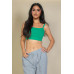 Ribbed Knit Cami Crop Top