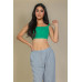 Ribbed Knit Cami Crop Top