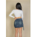 Solid Rib Knit Square Neck Long Sleeve Top