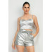 Sweetheart Bustier Rhinestones Crop Top