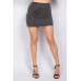 Mid-rise Rhinestone Fishnet Mini Skirt