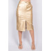 Faux Leather High-rise Cargo Skirt